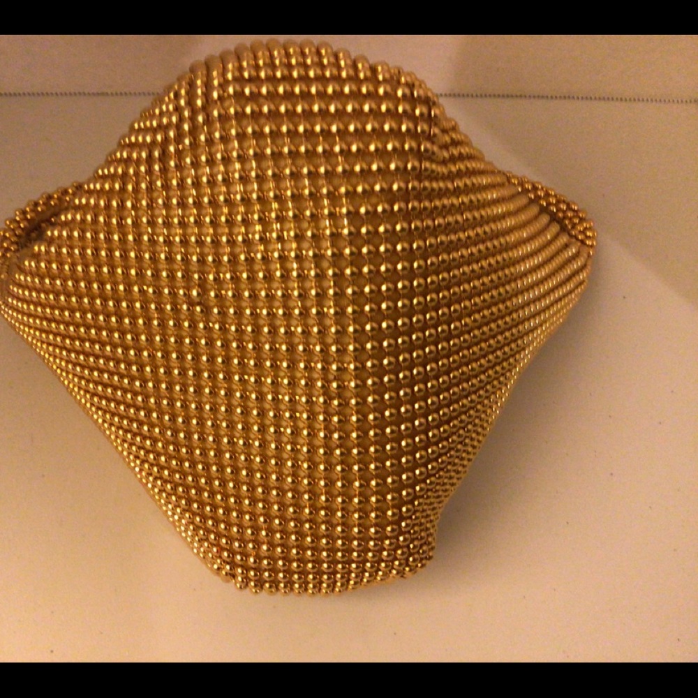 2 Chic gold tone bag with gold aluminum beads - Picture 3 of 4